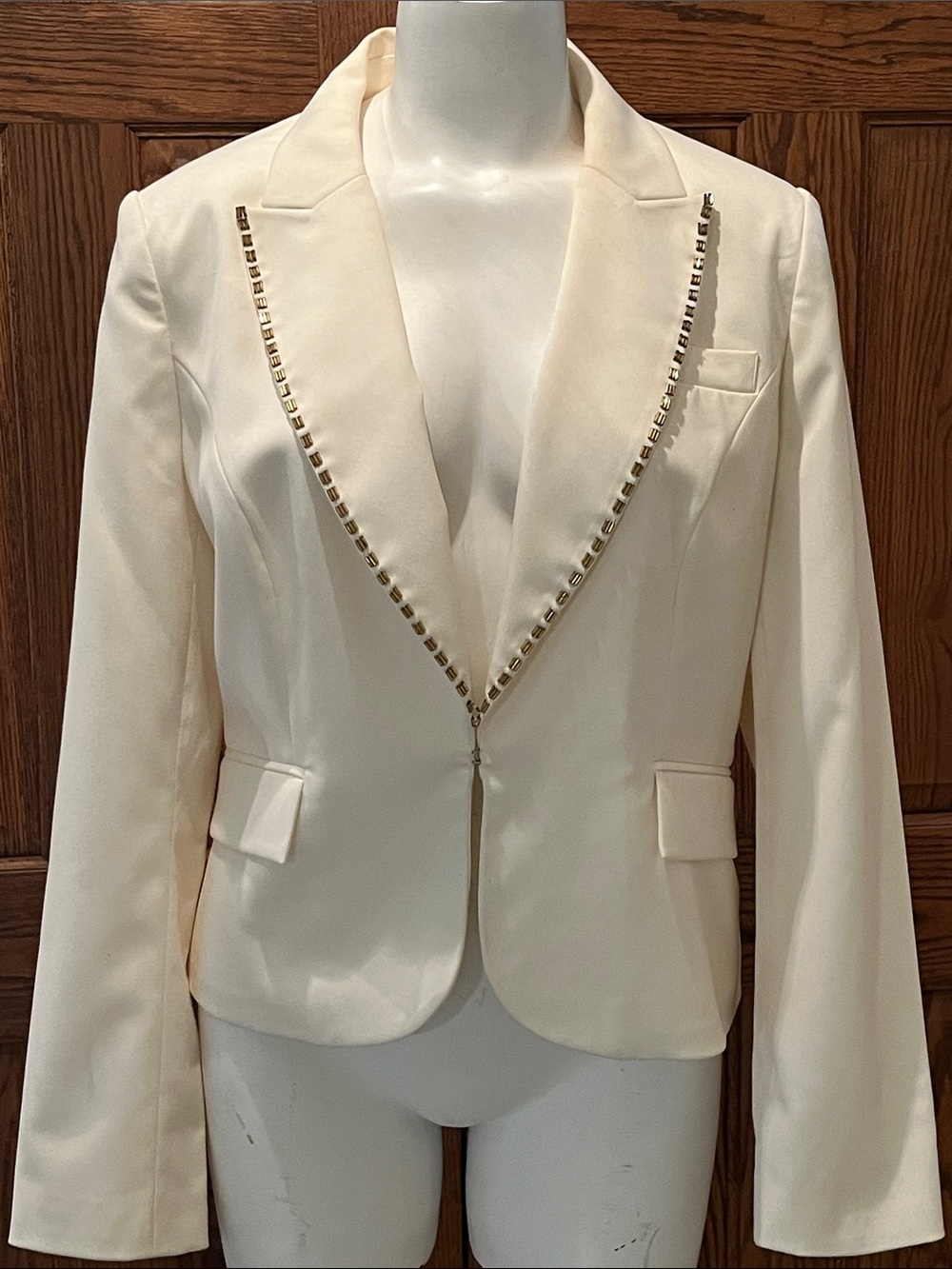 Vintage Y2K Apostrophe blazer with beaded trim 16